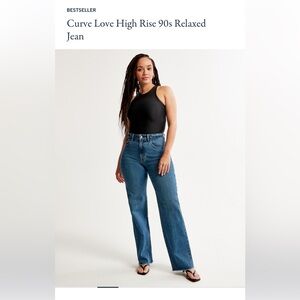 Abercrombie and Fitch Curve Love High Rise 90’s Relaxed Jeans